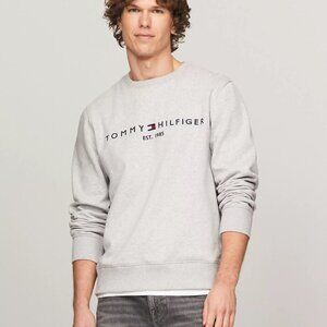 NWT Tommy Hilfiger Embroidered Logo Sweatshirt XL Grey